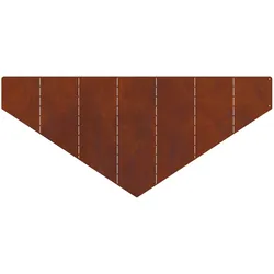 vidaXL, Rasenkante, Raseneinfassung 4 Stk. 100 x 45 cm Stahl Rostig (100 cm)