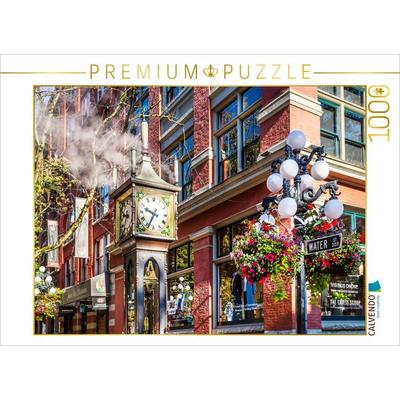 CALVENDO Puzzle Historische Gastown Steam Clock in Vancouver | 1000 Teile Lege-Größe 64x48cm Foto-Puzzle für glückliche Stunden