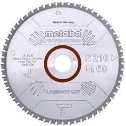 Metabo LAMINATE CUT PROFESSIONAL 628442000 Kreissägeblatt 216 x 30 x 1.8 mm Zähneanzahl: 60 1 St.