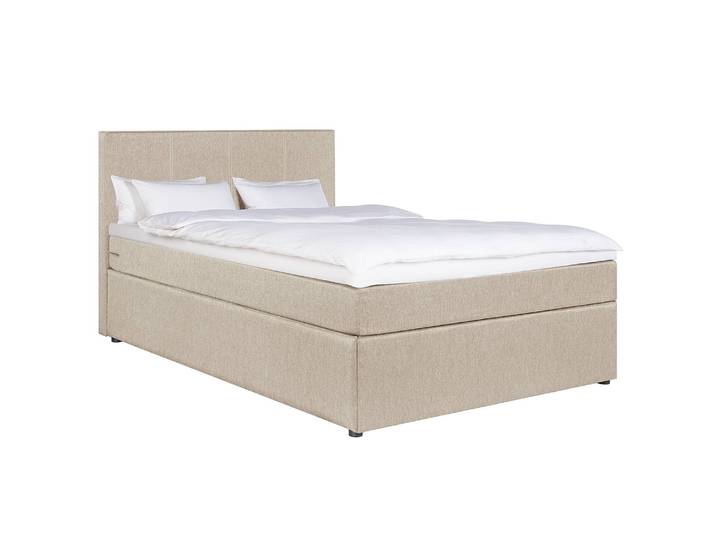 Lit Clarissa 160 x 200cm Tissé à plat Beige/Beige