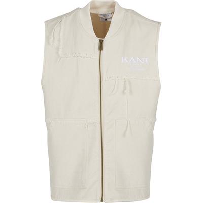 Steppweste KARL KANI "Karl Kani Herren KM241-011-1 Karl Kani Retro Patchwork Vest", Herren, Gr. XL, beige (ecru), 100% Baumwolle, Westen Steppweste