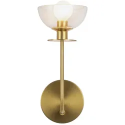 Elstead Lighting Sylvia Wandleuchte 1-flammig Gold – Alora Mood Glas Designleuchte