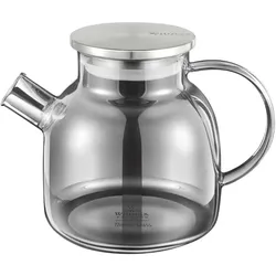 Wilmax England Wilmax Teekanne 1200 ml Glas mit Edelstahldeckel, 1er Set
