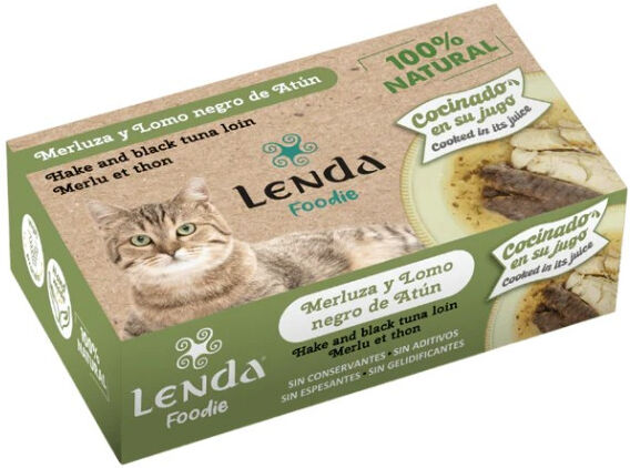 Lenda Foodie Merluza y Lomo Negro de Atún Latas para Gatos 120 gr