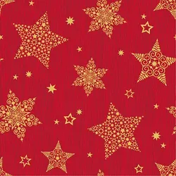 PAPSTAR 50 Servietten, 3-lagig 1/4-Falz 25 cm x 25 cm "Christmas Shine"
