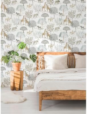 York Wallcoverings On the Savanna Neutral Wallpaper