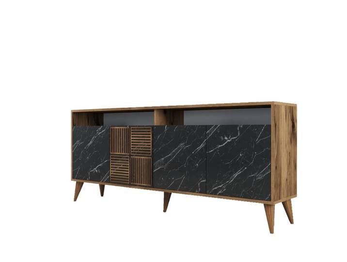 Buffet 4 portes - l180 cm - noir