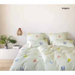 Elegante Mako-Satin Bettwäsche Lovebirds