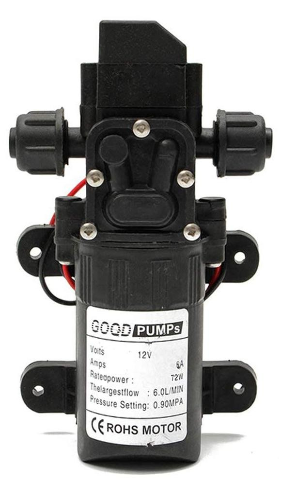 Selius Hogedrukpomp DC 12V 6L/min Zelfaanzuigende Waterpomp met Automatische Schakelaar