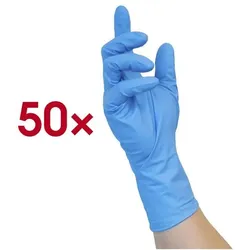 NITRAS 50er-Pack Einmalhandschuhe »HIGH RISK NITRILE« Größe M