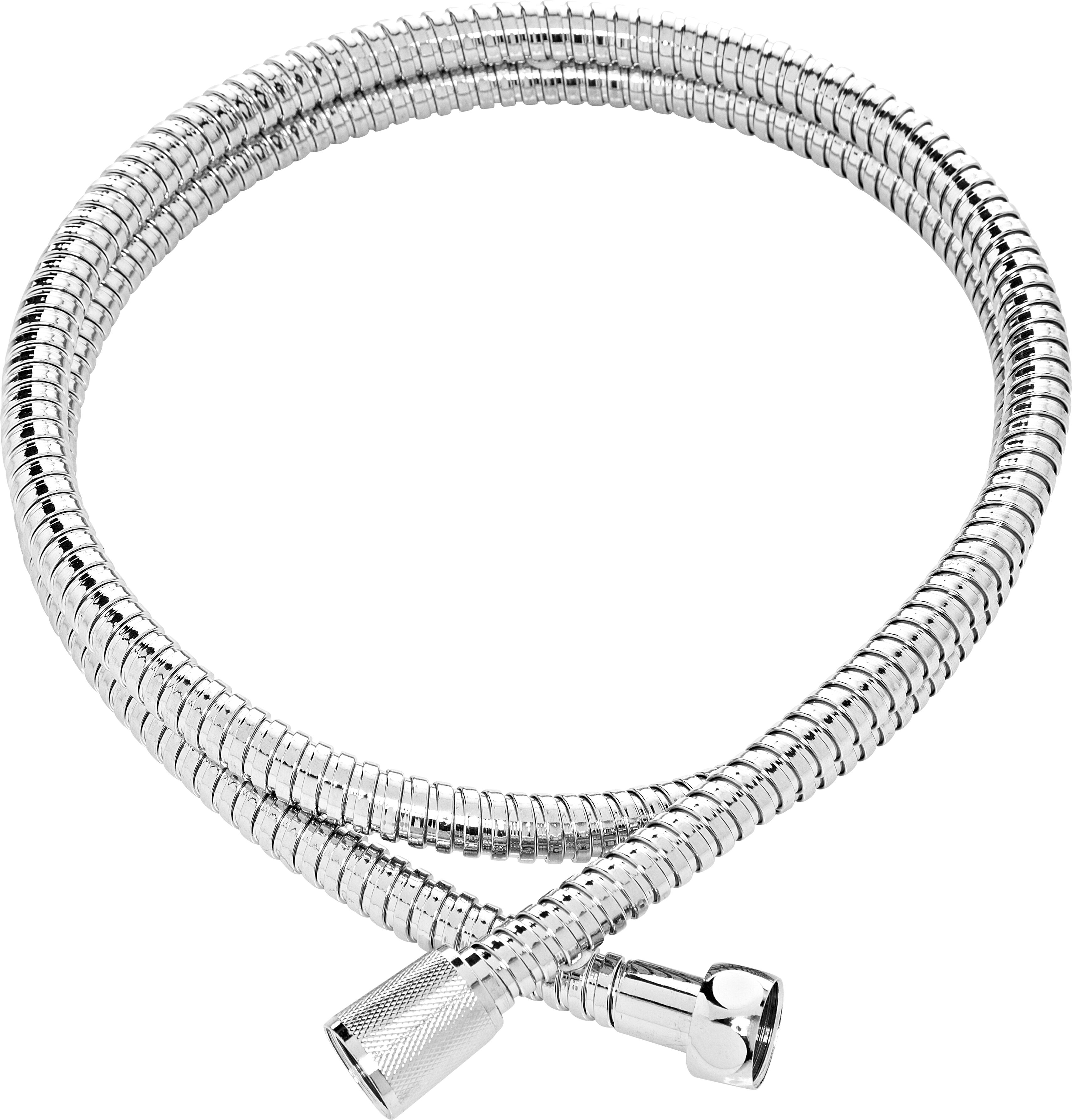Brauseschlauch ADOB "Exklusiv", grau (chrom), L:2m, Edelstahl, Schläuche, Brauseschlauch, Verschraubungen aus Messing verchromt