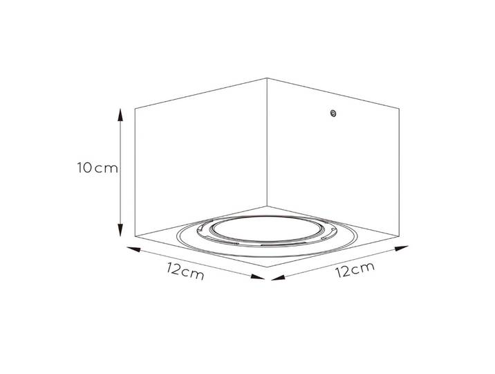 Lucide LED-Deckenstrahler Fedler eckig weiß Fedler, dimmbar, weiß / opal, für Wohn- / Esszimmer, Aluminium, Modern, LED Deckenlampe