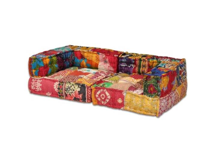 KTHLBRH Modularer Sitzsack, umbaubar, mehrfarbig, 140 x 70 x 58 cm Bezug aus Baumwolle, Füllung aus Schaumstoff und Polyester, inklusive 2 Kissen, mehrere Konfigurationen