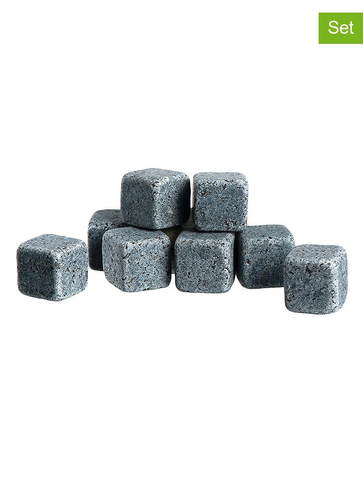 LEONARDO 8er-Set: Kühlsteine "Spiritii" in Grau - (H)2 cm - onesize