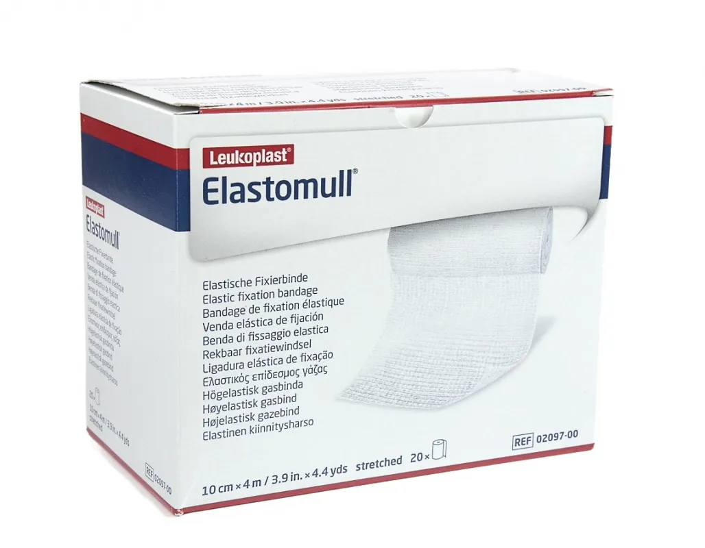 BSN medical - Essity BSN Elastomull – Elastische Fixierbinde 4 cm x 4 m, weiß, 20 Stück 02099-00
