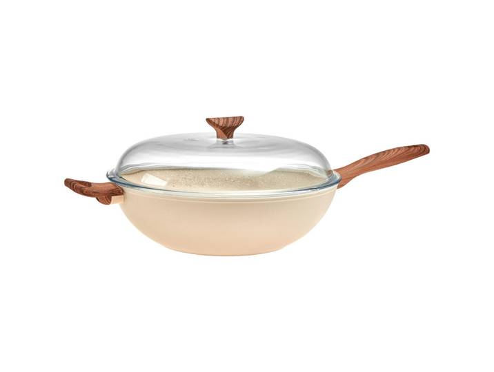 Sambonet Wokpfanne, Altrosa, Metall, 5,7 l, DIN EN ISO 14001, DIN EN ISO 50001, DIN EN ISO 9001, Kochgeschirr, Pfannen, Woks