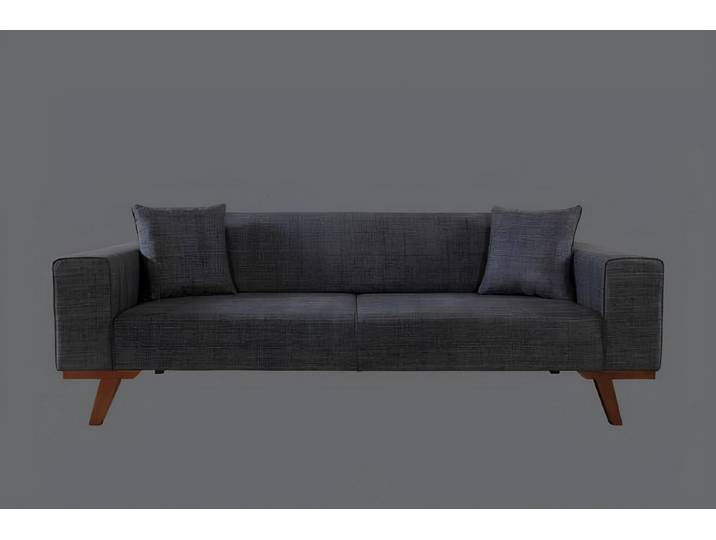 Xlmoebel 3-Sitzer Schwarzes Textil Sofa Dreisitzer Couch Polstermöbel, 3-Sitzer 1 Teile, Made in Europa