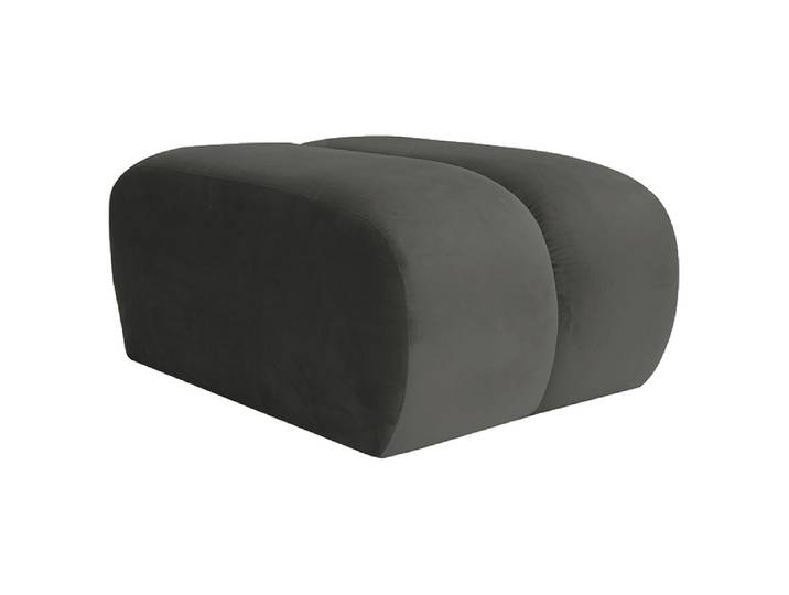 Repose-pieds 60 x 40 x 89cm Gris Velours Ravi: Anthracite