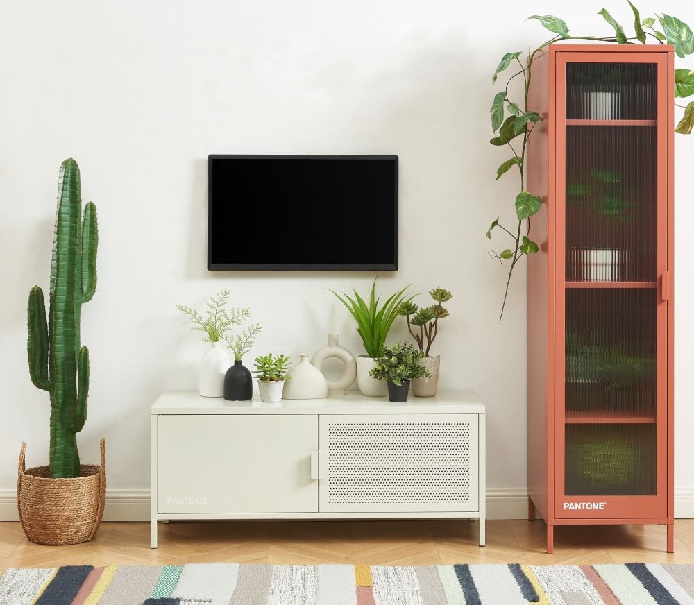 Pantone Meuble tv beige sable 120cm Beige 120x50x40cm