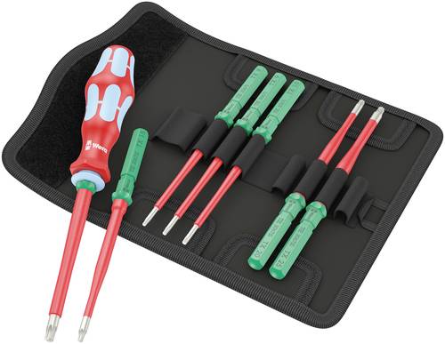 Wera Kraftform Kompakt VDE Stainless 8 extra slim 1 Elektriker Wechselklingen-Set