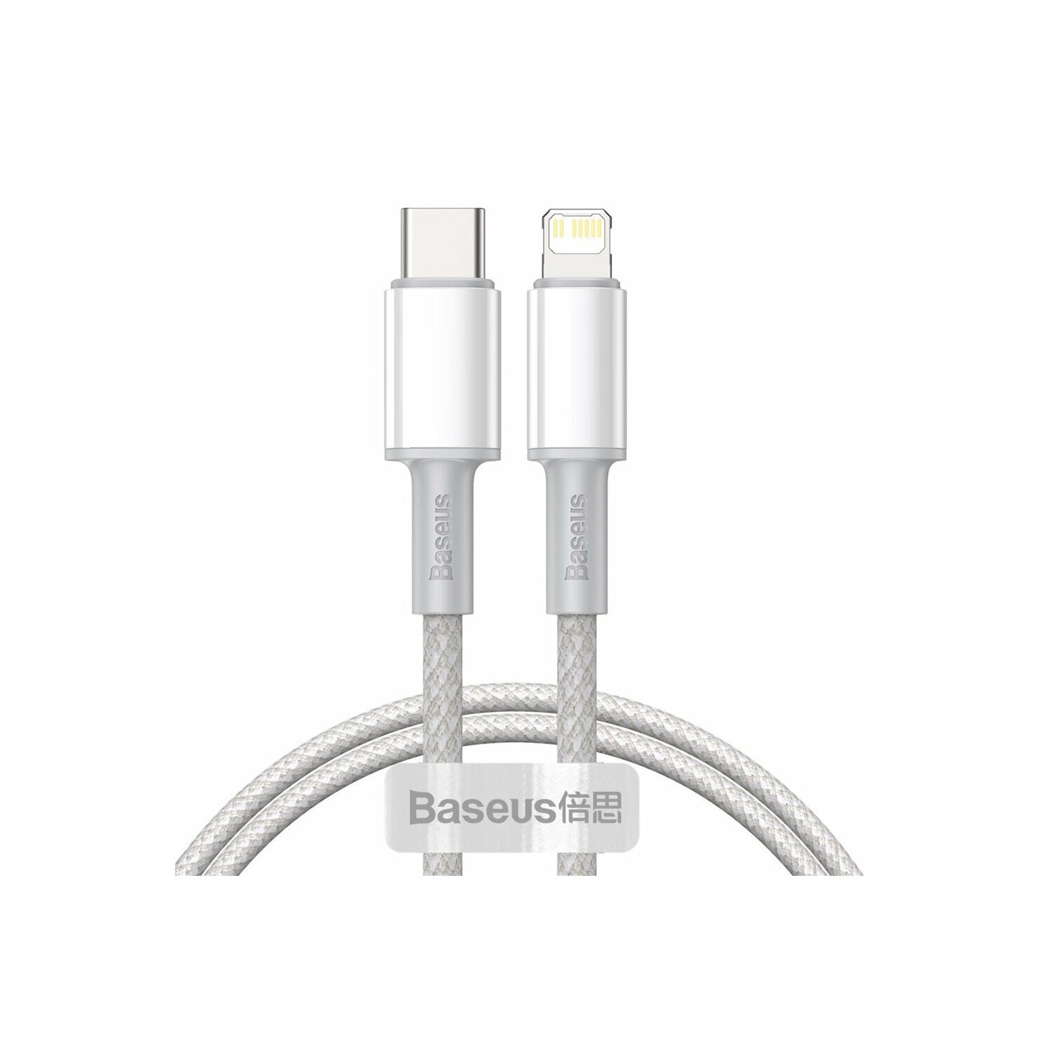Baseus USB-C naar Lightning kabel, 1 meter, wit