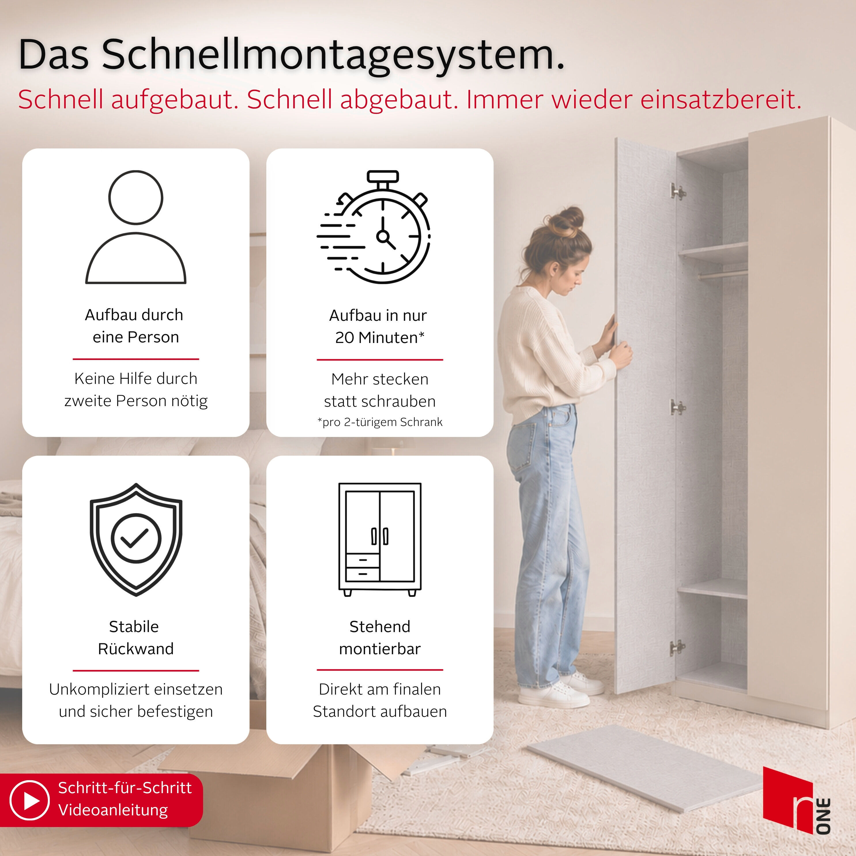 Kleiderschrank OTTO HOME "ANBAUELEMENT nur geeignet für vorhandene Schränke WELTNEUHEIT ZELLARA", beige (fango), B:46cm H:187cm T:54cm, Holzwerkstoff, Schränke, Kleiderschrank, PATENTIERTES SCHNELLMONTAGESYSTEM Griff Goldfarben MADE IN GERMANY