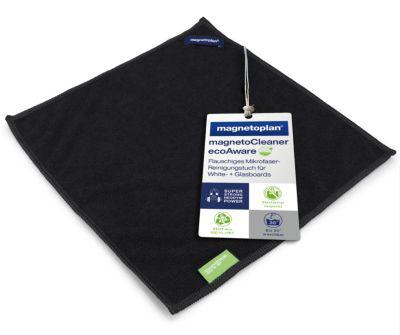 Magnetoplan magnetoCleaner ecoAware Reinigungstuch, Mikrofaser, magnetisch, 30 × 30 cm, schwarz, waschbar