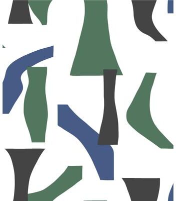 York Wallcoverings Green and Blue Modernist Peel and Stick Wallpaper
