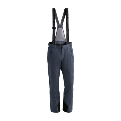 Skihose MAIER SPORTS "Anton 2", Herren, Gr. 30, Kurzgrößen, grau, 100% Polyester, Hosen Skihose, Herren Schneehose mit Hosenträgern, wind/wasserdicht, Regular Fit