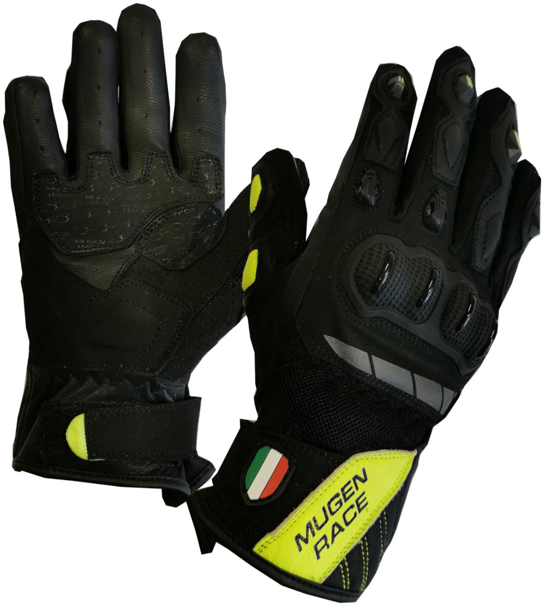 MUGENRACE Mia Short Motorrad Handschuhe G-MNR-2069-BLFY-M
