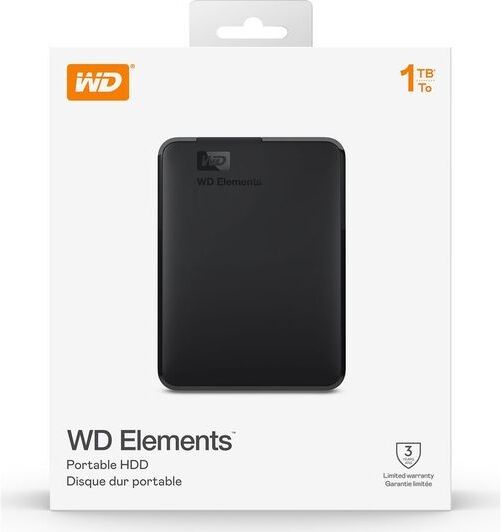 WD Elements SE Portable Hard Drive 1TB - Black