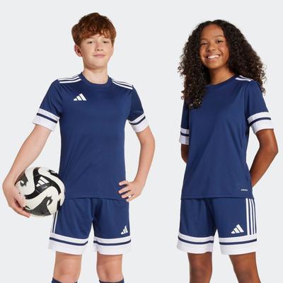 Fußballtrikot ADIDAS PERFORMANCE "SQUADRA 25 KIDS TRIKOT", Jungen, Gr. 128, blau (team navy blau 2, weiß), Obermaterial: 100% Polyester, Rundhals, Trikots Fußballtrikot, für Kinder, mit AEROREADY-Technologie, aus Polyester, Kurzarmdesign