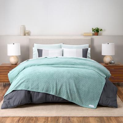 GAIAM Velvetloft Carved Texture Plush Blanket
