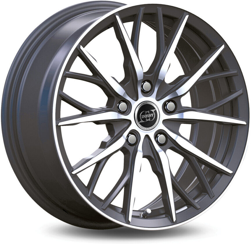 Jante Alu Infiny Spike Gris Brillant - 18 Pouces - Gris