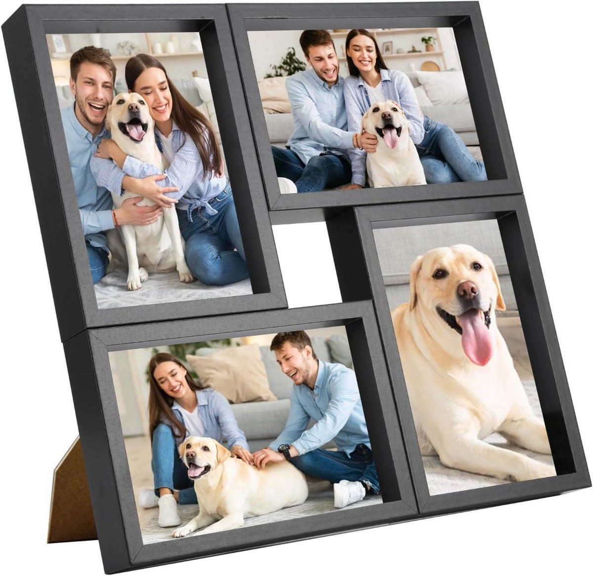 Collage Fotolijst Multi Foto Frame van Massief Hout - 28 x 28 x 3 cm