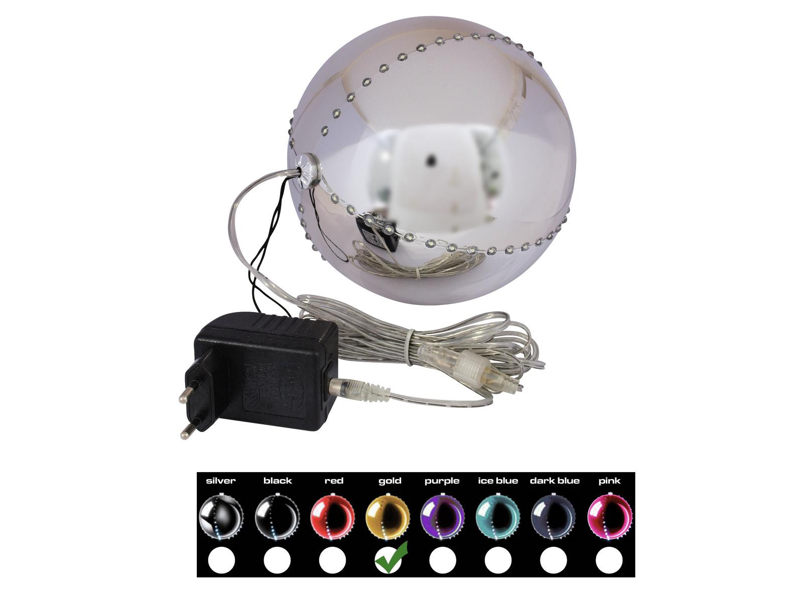 Europalms LED sneeuwbal goud 15 cm
