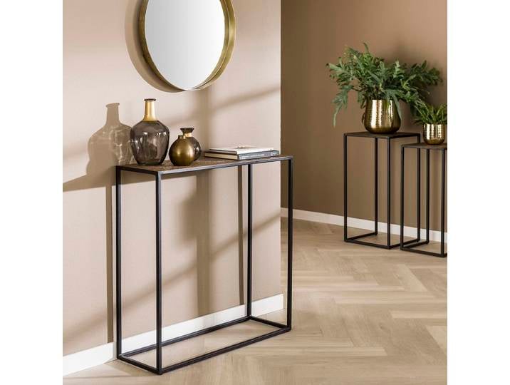 Konsolentisch Vuel , Metall , metallic / antike Bronze
