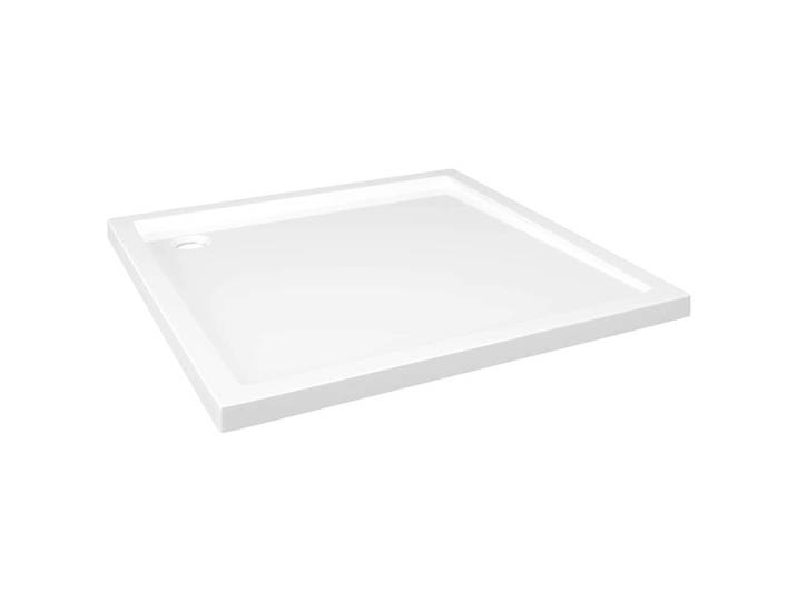 vidaXL Duschtasse Quadratisch 90/90 Cm, Weiß, Glas, 90x4x90 cm, Badezimmer, Baden & Duschen, Duschtasse