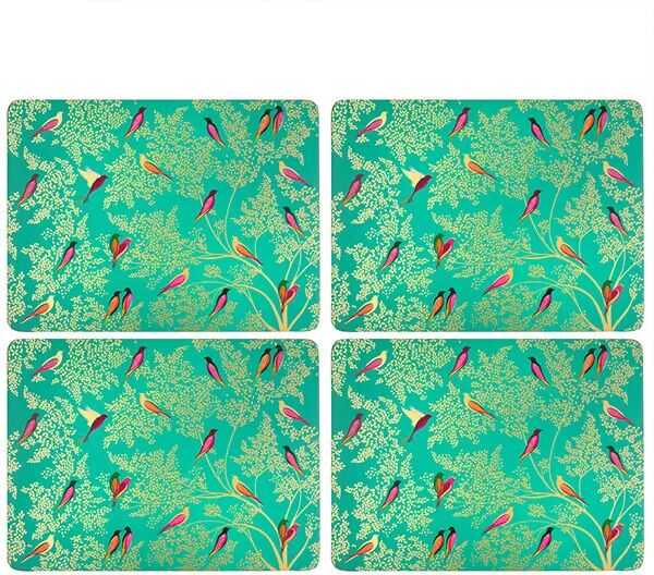 Sara Miller London Sara Miller Chelsea Collection Set of 4 Large Green Placemats