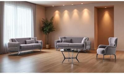 Furnia Modorn 4 Pieces Living Room Sets 2 Sofa 2 Chair