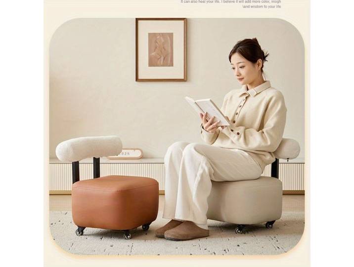 Yoyo tabouret de changement de chaussures salon créatif petit tabouret dossier en bois massif canapé tabouret ménage lumière luxe multi-usages