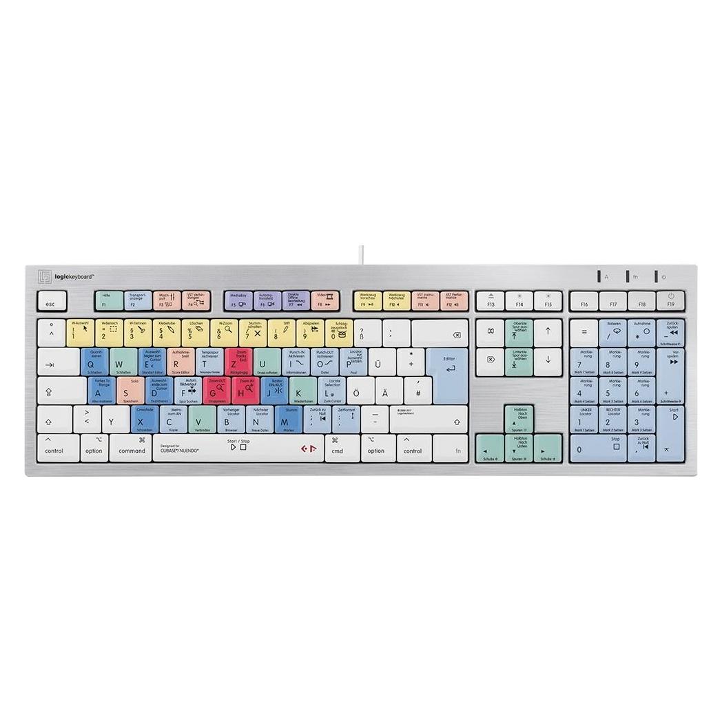 Logickeyboard LKB-CBASE-CWMU-DE USB QWERTZ Deutsch Mehrfarben Tastatur (DE, Kabelgebunden) (LKB-CBASE-CWMU-DE)