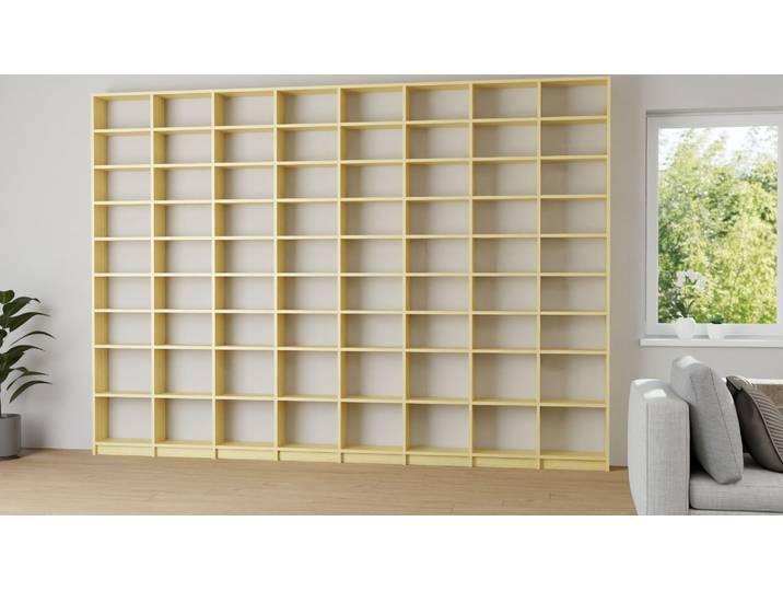 Étagère à livres en bois massif - design Pickawood Pin Naturel huilé