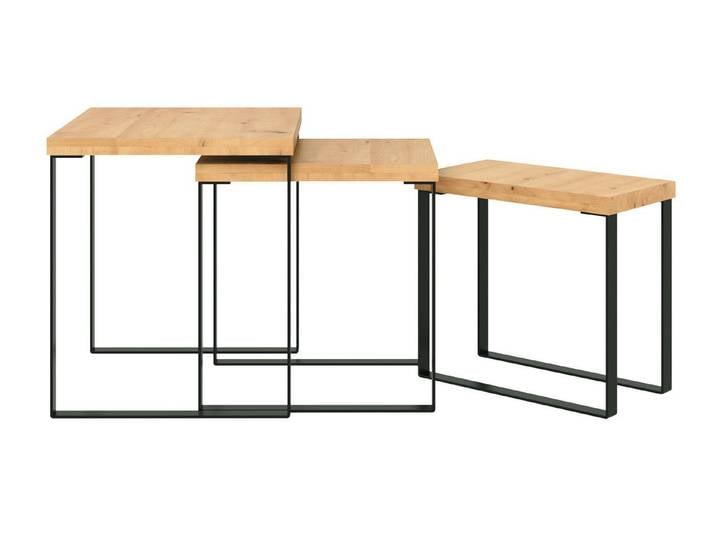 massivum Satztisch 3er Set Sydney Wildeiche Couchtisch