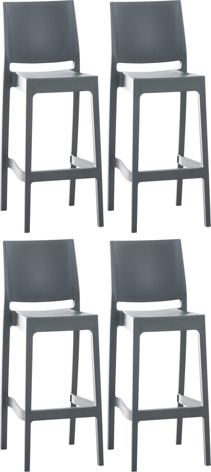 Set van 4 stapelbare barkrukken CLP wit