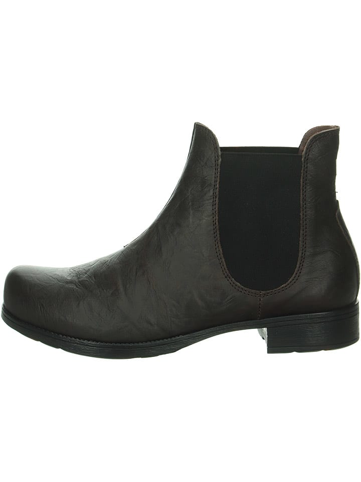 Think! Leder-Chelsea-Boots in Braun - 39