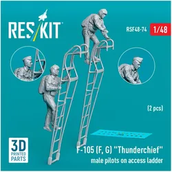 ResKit F-105 (F, G) Thunderchief male pilots on access ladder (2 pcs) (3D Printed)