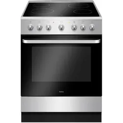 Amica ACV6003S Vitroceramic Cooker 60X60 cm Silber, Backofen + Herd Freistehend, Silber