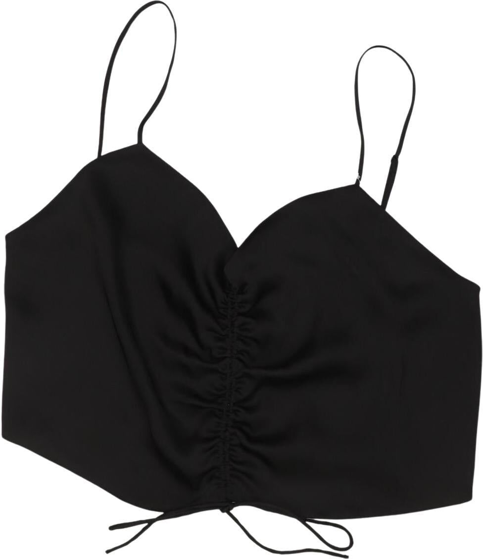 All Saints Damen Top, Schwarz, Gr. EU 42, Synthetik - Second Hand