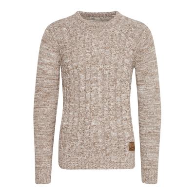 Strickfleece-Pullover SOLID "Strickpullover SDPhilemon", Herren, Gr. L, beige (dune), Obermaterial: 100% Baumwolle CO., Pullover